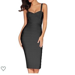 Black bandage bodycon midi dress/ maternity dress